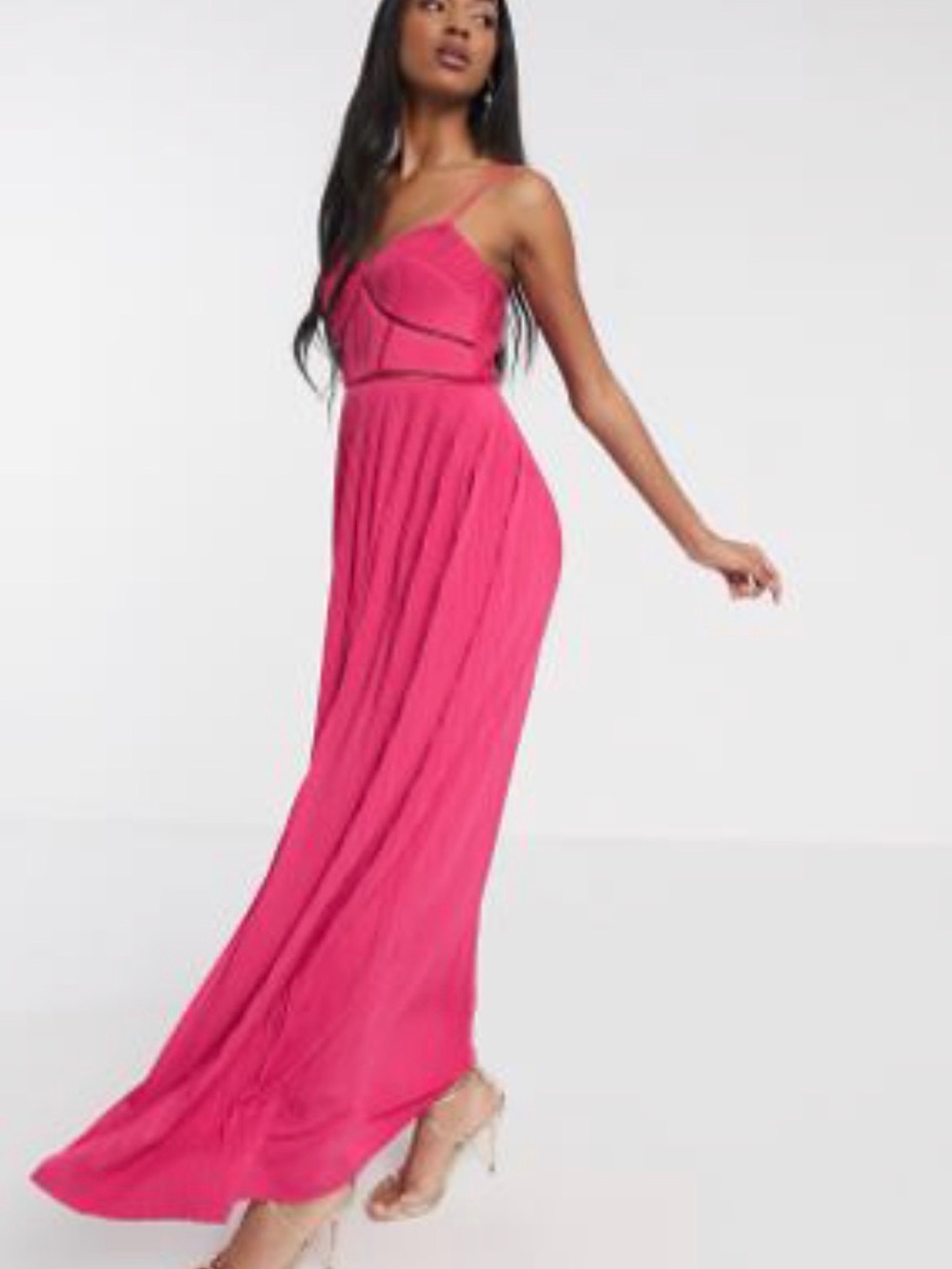 ASOS Hot Pink Spaghetti-Strap Maxi Dress